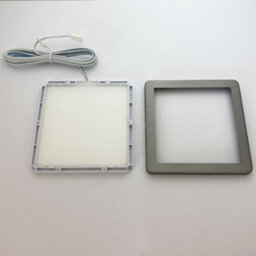 6-Piece Brushed Nickel Ultra-Slim Square Under Cabinet Led Lighting Kit With Driver - Warm White Glow - thumbnail 4