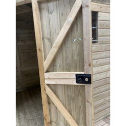 Marlborough - 7 X 7 Corner Pressure Treated Wooden Workshop / Garden Shed + Windows + Lock (7' X 7' / 7Ft X 7Ft) (7X7) - thumbnail 7