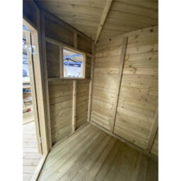 Marlborough - 7 X 7 Corner Pressure Treated Wooden Workshop / Garden Shed + Windows + Lock (7' X 7' / 7Ft X 7Ft) (7X7) - thumbnail 5