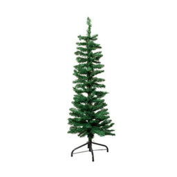 Samuel Alexander 4Ft (1.2M) Green Artificial Pencil Christmas Tree With Green Metal Stand And 168 Tips - thumbnail 9
