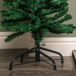 Samuel Alexander 4Ft (1.2M) Green Artificial Pencil Christmas Tree With Green Metal Stand And 168 Tips - thumbnail 7