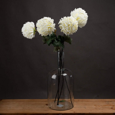 Hill Interiors Chrysanthemum White Faux Plant Large - image 1