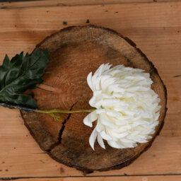 Hill Interiors Chrysanthemum White Faux Plant Large - thumbnail 2