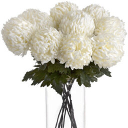 Hill Interiors Chrysanthemum White Faux Plant Large - thumbnail 3