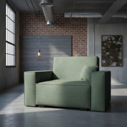 Upholstered Sofa Bed Armchair With Sleeping Function And Storage Solid Wood Legs Wooden Frame 123X88X102Cm Green