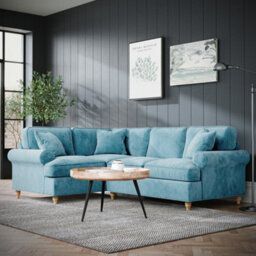 Alfie Lagoon Left Hand Corner Sofa For Living Room - Fully Assembled By Roseland Furniture - thumbnail 2