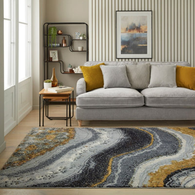 Concept Looms Amara Ama103 Grey Blue Bronze Rug-120Cm X 170Cm - image 1