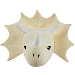 Beliani Kids Wall Decor Dinosaur Rexx Cotton 29 Cm Light Beige
