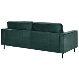 Beliani Sofa 3 Seater Savalen Velvet Dark Green - thumbnail 5