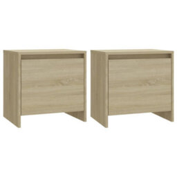 Berkfield Bedside Cabinets 2 Pcs Sonoma Oak 45X34X44.5 Cm Engineered Wood - thumbnail 2