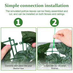 1X Artificial Mat 600X100Cm Plant Artificial Mat Hedge Ivy Leaf Garden Fence Roll Privacy Wall Cover - thumbnail 3
