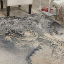 Grey Abstract Modern Luxurious Cotton Backing Rug For Living Room And Bedroom-160Cm X 221Cm - thumbnail 2