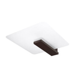 Luminosa Lighting Luminosa Lappo Flush Ceiling Light Wenge - thumbnail 3