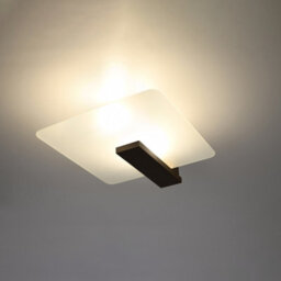 Luminosa Lighting Luminosa Lappo Flush Ceiling Light Wenge - thumbnail 2