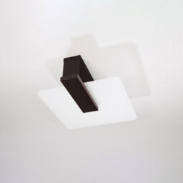 Luminosa Lighting Luminosa Lappo Flush Ceiling Light Wenge - thumbnail 4