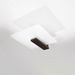 Luminosa Lighting Luminosa Lappo Flush Ceiling Light Wenge