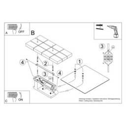 Luminosa Lighting Luminosa Lappo Flush Ceiling Light Wenge - thumbnail 6