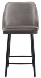 Lamboro Mayfair Velvet Kitchen Bar Stool, Extra Padded Seat, Black Legs & Footrest, Home Bar & Breakfast Barstool, Charcoal Grey - thumbnail 6