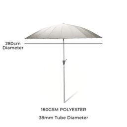 Jack Stonehouse Shanghai Parasol Umbrella 280Cm Canopy Picnic Pool Outdoor Shade Full Tilt And Crank Adjustable - thumbnail 9