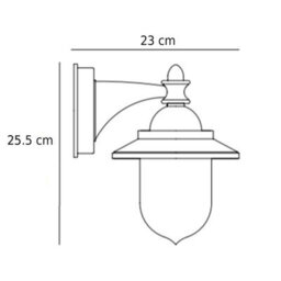 CGC Lighting Cgc Ryder Dark Grey Outdoor Outside Garden Porch Lantern Wall Light - thumbnail 7