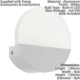 Stylish White Satin Led Wall Light With Adjustable Height - thumbnail 2