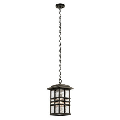Stylish Outdoor Ip44 1 Bulb Chain Lantern In Olde Bronze With Led E27 40W Capacity