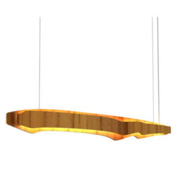 Luminosa Lighting Elstead Horizon 140Cm Bar Pendant Ceiling Light Teak - thumbnail 1