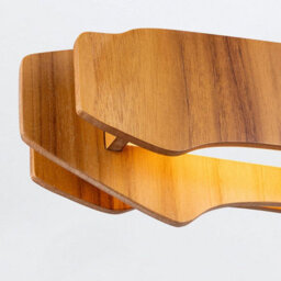 Luminosa Lighting Elstead Horizon 140Cm Bar Pendant Ceiling Light Teak - thumbnail 4
