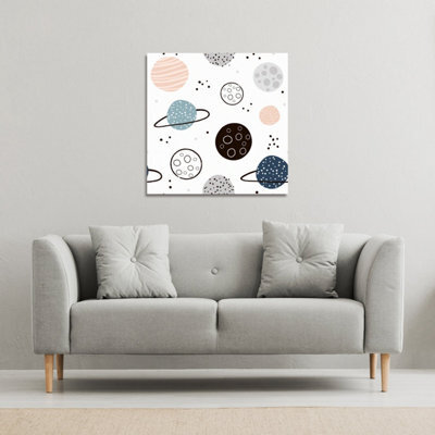 Andrew Lee Child Hand Drawn Space Elements (Canvas Print) / 101 X 101 X 4Cm - image 1