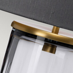Luminosa Lighting Elstead Reno Table Lamp Metalwork Aged Brass, Smoked Glass - thumbnail 3