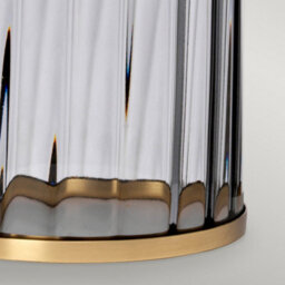 Luminosa Lighting Elstead Reno Table Lamp Metalwork Aged Brass, Smoked Glass - thumbnail 4