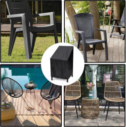 Stackable Chair Cover, Oxford Cloth Slipcover, For Gardens, Balconies, Outdoor Terraces - thumbnail 5