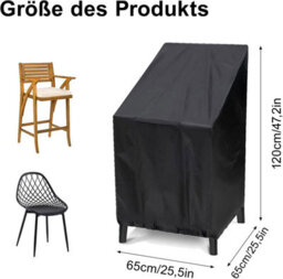 Stackable Chair Cover, Oxford Cloth Slipcover, For Gardens, Balconies, Outdoor Terraces - thumbnail 2