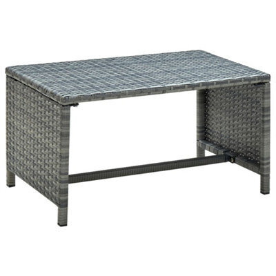 Berkfield Coffee Table Anthracite 70X40X38 Cm Poly Rattan - image 1