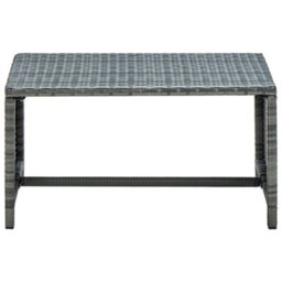Berkfield Coffee Table Anthracite 70X40X38 Cm Poly Rattan - thumbnail 2