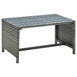 Berkfield Coffee Table Anthracite 70X40X38 Cm Poly Rattan - thumbnail 1