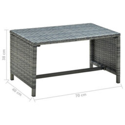 Berkfield Coffee Table Anthracite 70X40X38 Cm Poly Rattan - thumbnail 4