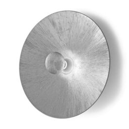 Luminosa Lighting Luminosa Moon Lifestyle Glass Extra Large Wall Light Matt - Sun Silver Finish, 1X E27