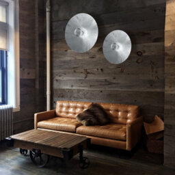 Luminosa Lighting Luminosa Moon Lifestyle Glass Extra Large Wall Light Matt - Sun Silver Finish, 1X E27 - thumbnail 5