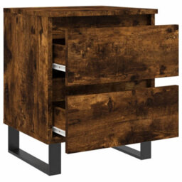 Berkfield Bedside Cabinet Smoked Oak 40X35X50 Cm Engineered Wood - thumbnail 6