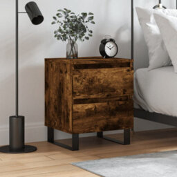 Berkfield Bedside Cabinet Smoked Oak 40X35X50 Cm Engineered Wood - thumbnail 1