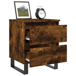 Berkfield Bedside Cabinet Smoked Oak 40X35X50 Cm Engineered Wood - thumbnail 4