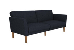 Novogratz Regal 3-Seater Sofa Bed In Fabric Blue - thumbnail 2