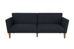 Novogratz Regal 3-Seater Sofa Bed In Fabric Blue - thumbnail 3