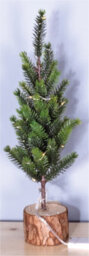 Netagon St Helens Home And Garden Battery Operated Wooden Effect Mini Christmas Tree With Lights - thumbnail 3