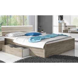 Arte Beta Divan Bed 180Cm In Oak San Remo - Luxurious Eu Super King Size With Ample Storage - thumbnail 2