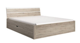 Arte Beta Divan Bed 180Cm In Oak San Remo - Luxurious Eu Super King Size With Ample Storage - thumbnail 1