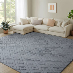 Bedlooms Grey High Low Pile Rug 160X230Cm, Soft Thick Piles,  Zig Zag Pattern, Modern Area Rugs And Living Room Rug - thumbnail 9