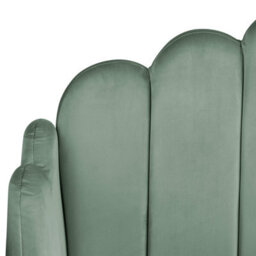 Beliani Bed Velvet Ambillou 180 X 200 Cm (Eu Super King) Green - thumbnail 6