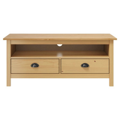 Berkfield Rustic Tv Cabinet Hill Range Honey Brown 110X40X47 Cm Solid Pine Wood - image 1